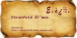 Ehrenfeld Ámos névjegykártya